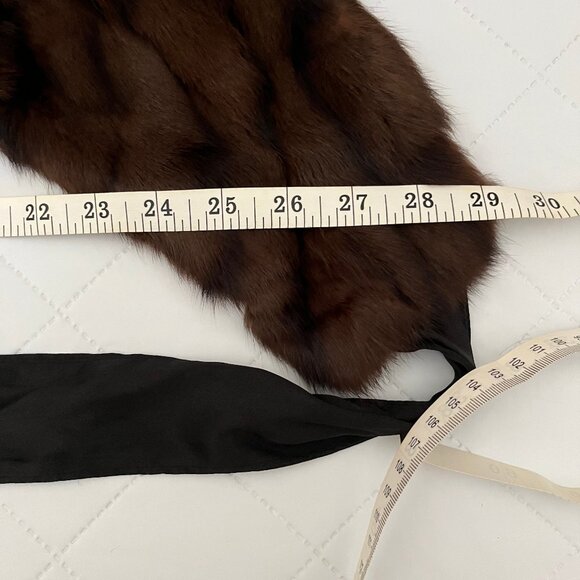 Mink Fur Collar - Brown and Black Colour - Authentic - Picture 13 of 17